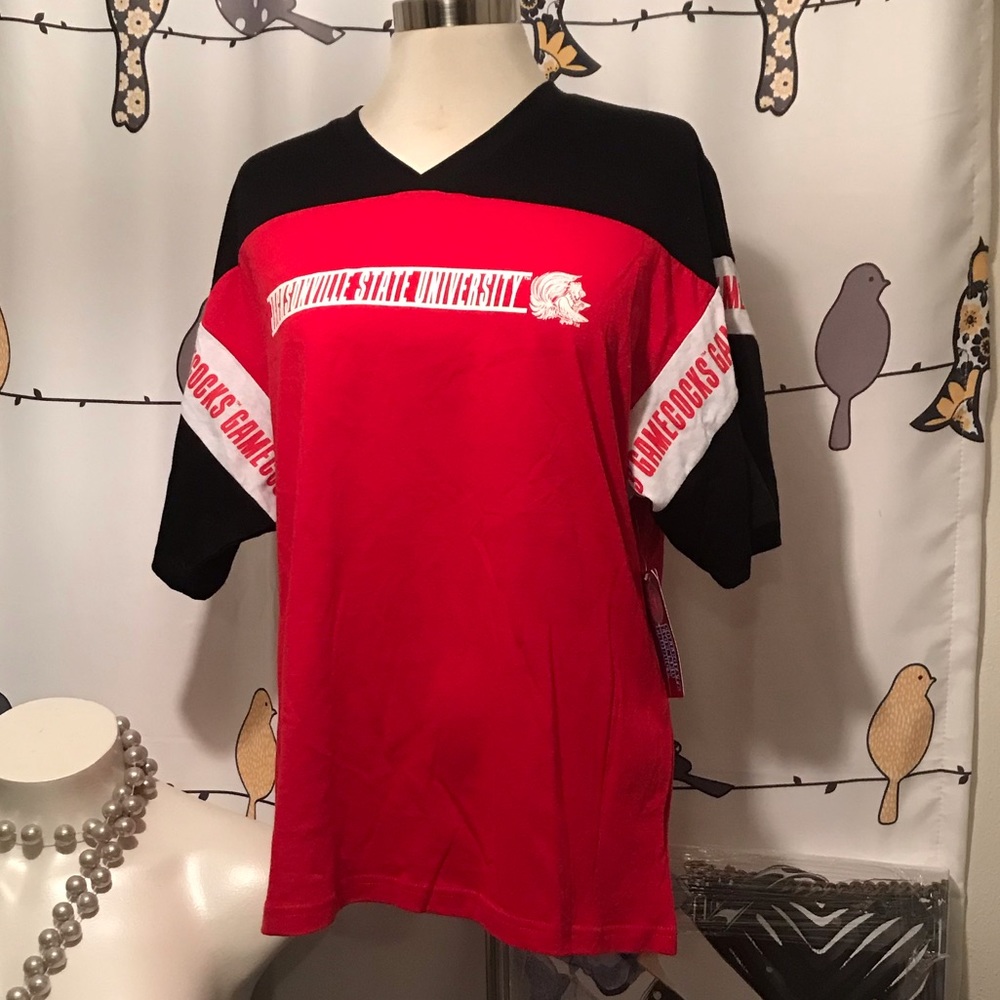 New Ladies NCAA Short Sleeve Tee Jacksonville State University Gamecocks Team